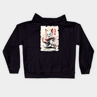 Karate cute tiger Kids Hoodie